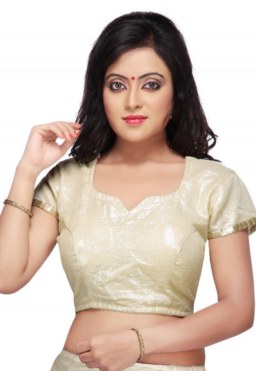 Cotton Shimmer Blouse in Golden
