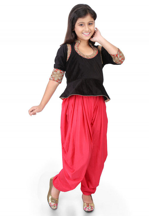 Buy GO COLORS Black Womens Solid Dhoti Pants | Shoppers Stop