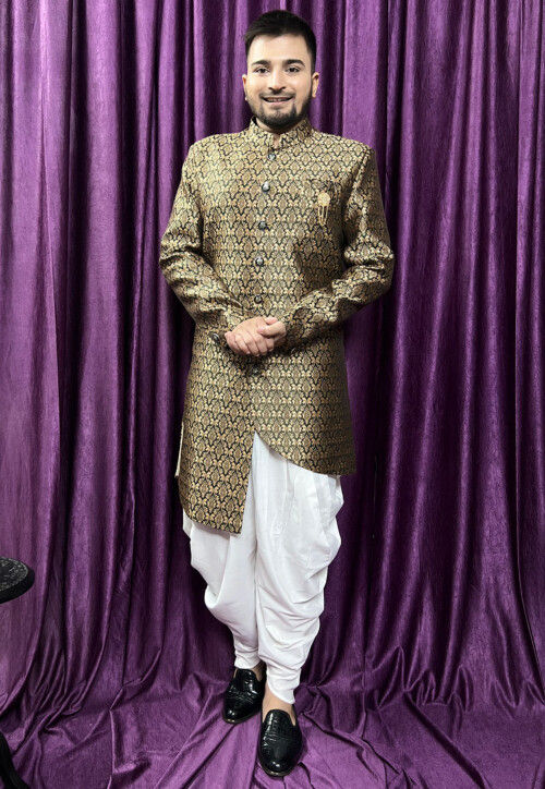 Olive sherwani clearance