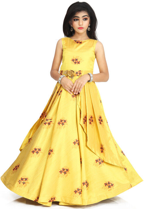 Designer Gown Yellow – Ethnicgarment
