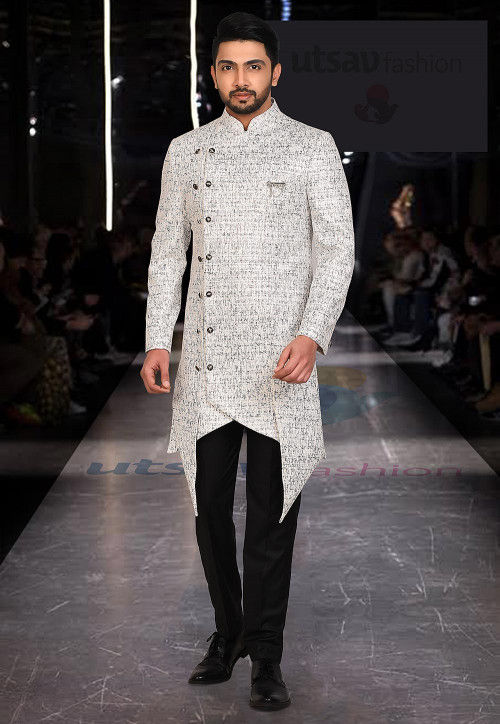 Off white hot sale jodhpuri suit