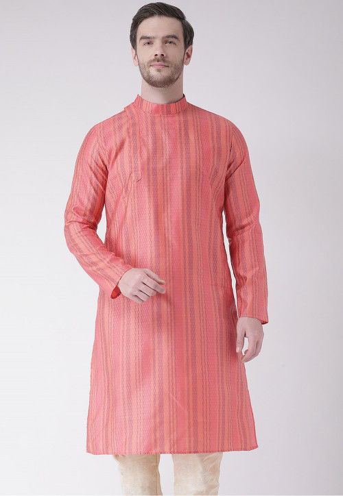 Grey  Kurta Jacquard Silk  Peshawari main image 1