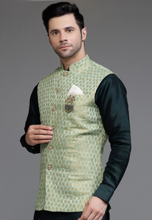 Cream Indo Kurta Set with Embroidered Nehru Jacket | Kurta Jacket | Men –  Laromani