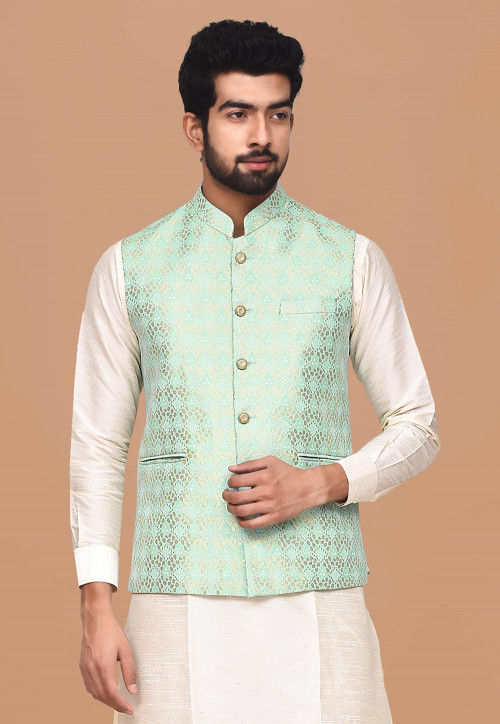 Sea green waistcoat on sale