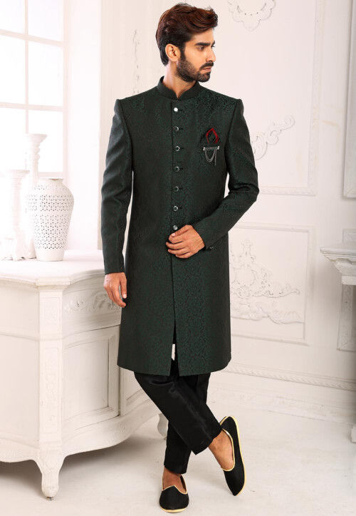 Sherwani in black colour 2025