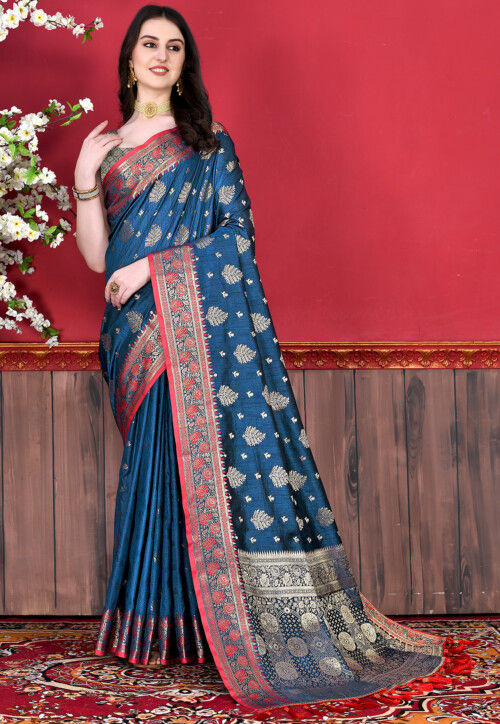 Art Silk Weaving Work Traditional Designer Saree