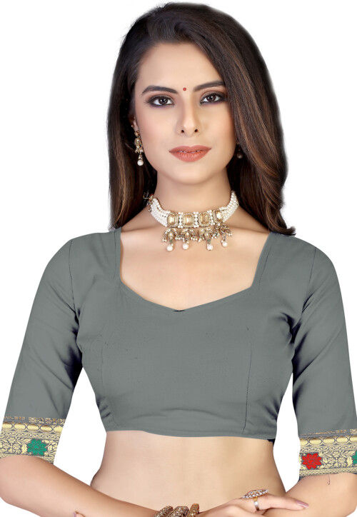 Buy Woven Art Silk Saree in Grey Online SZRA926 Utsav Fashion