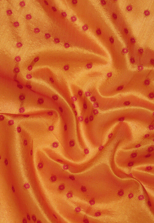 Woven Art Silk Saree in Orange