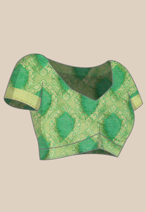 Woven Bangalore Silk Saree in Cream