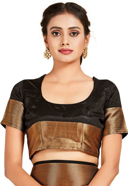 Woven Bangalore Silk Saree in Orange