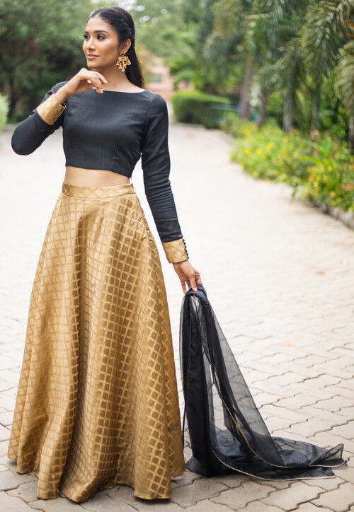 Beige lehenga outlet skirt