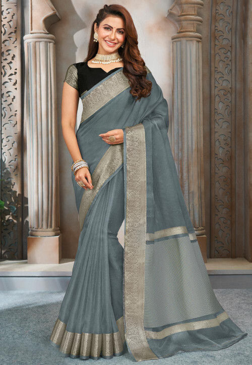 Shop Grey Saree Online for Women | AndaazFashion.com