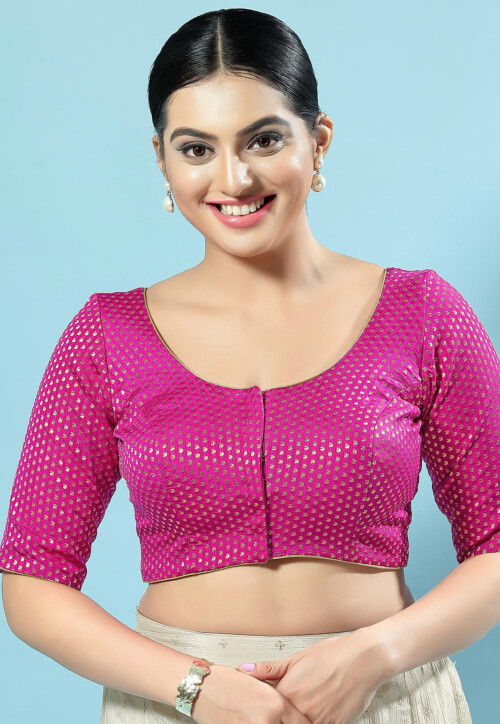 Brocade blouse piece online 2025