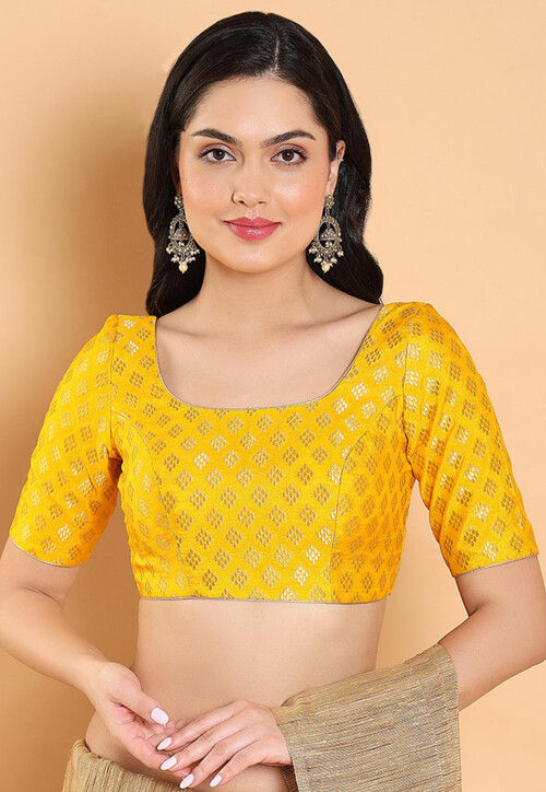 Readymade yellow blouse discount