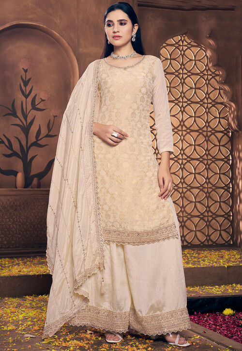 white christmas dresses Pakistani Wedding Dress in Embellished Jacket Style – Nameera by Farooq