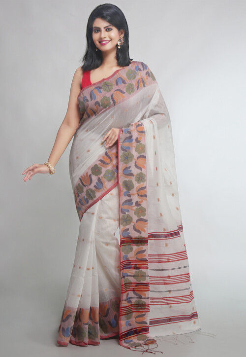 15 Latest Collection of Tant Sarees For Traditional Look | Saree, Elegant  fashion, Saree designs