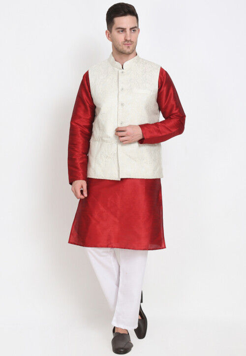 Buy Maroon Kurta Sets for Boys by Benstoke Online | Ajio.com