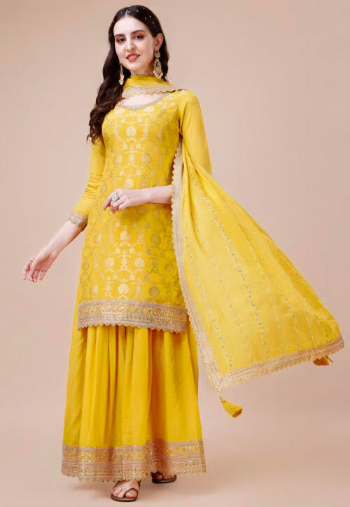 Grey Jacquard Cut Work Pakistani Suit