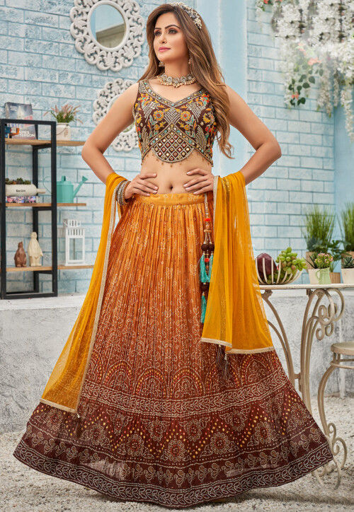 15 Designer Lehengas That We Loved & You Can Buy Online For Your Intimate  Wedding! | Lehenga designs, Designer lehenga choli, Yellow lehenga