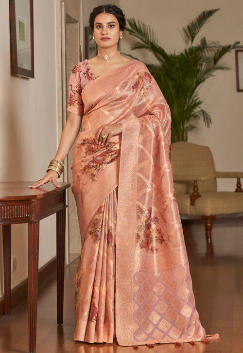 Latest New Designer Ladies Indian Wear Organza Tissue Silk Saree at Rs  999/piece in Surat