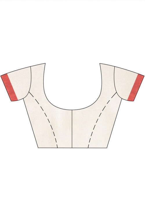 Woven Pure Cotton Saree in White