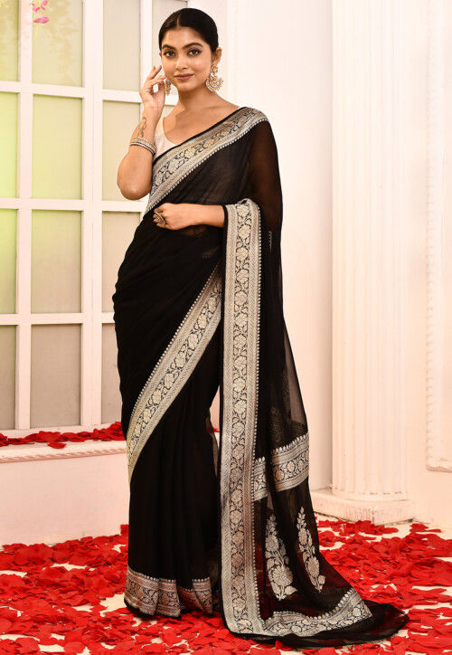 Khadi georgette saree outlet