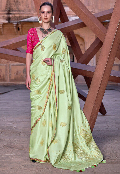 Pastel Kanjivaram Sarees Are The New Trend | Pastel Silk Sarees | Bridal  saree, Bridal silk saree, Wedding silk saree