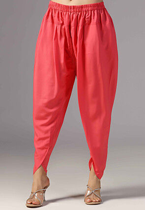 Aari Embroidered Organza Pakistani Suit in Coral Pink