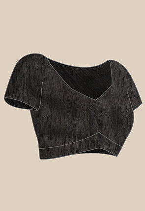 Accordion Pleated Polyester Saree in Beige