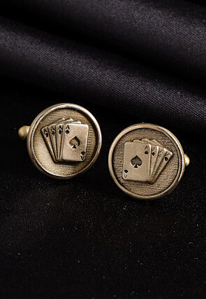 Aces Rule Metallic Cufflink Pair