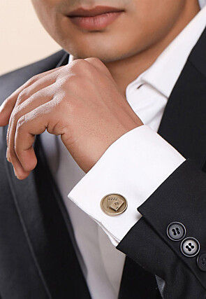 Aces Rule Metallic Cufflink Pair