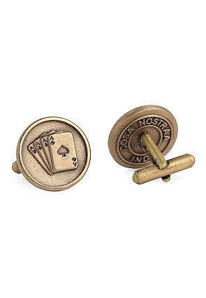 Aces Rule Metallic Cufflink Pair