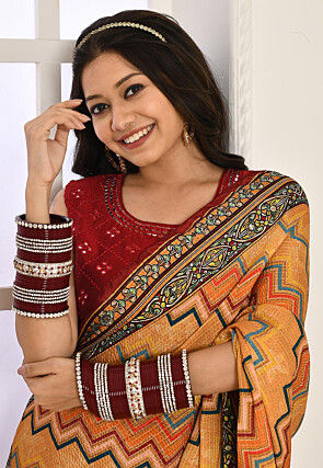 Acrylic Based Choora in Maroon and White