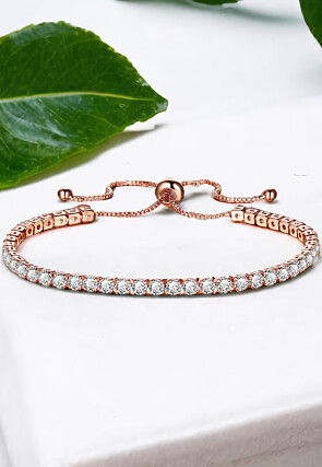 American Diamond Studded Adjustable Bracelet