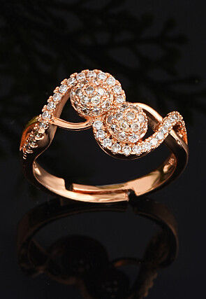American Diamond Studded Adjustable Ring