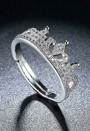 American Diamond Studded Adjustable Ring