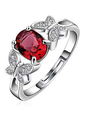 American Diamond Studded Adjustable Ring