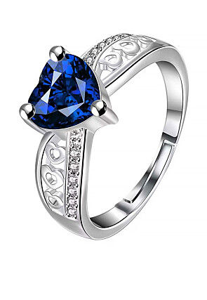 American Diamond Studded Adjustable Ring