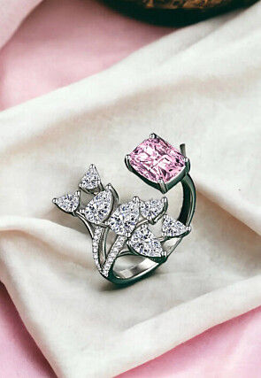 American Diamond Studded Adjustable Ring