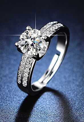 American Diamond Studded Adjustable Ring