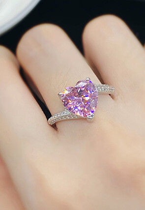 American Diamond Studded Adjustable Ring