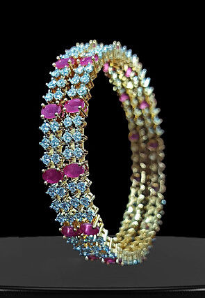 American Diamond Studded Bangle Pair