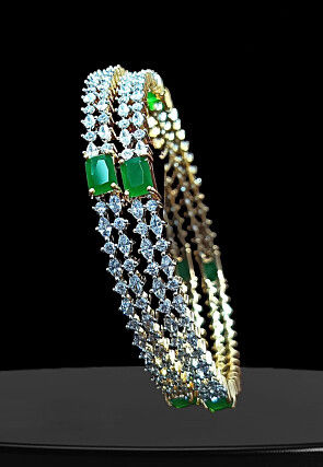 American Diamond Studded Bangle Pair