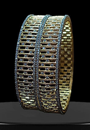 American Diamond Studded Bangle Pair