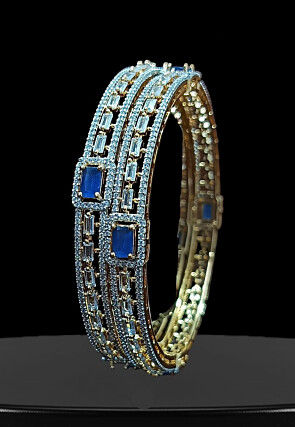 American Diamond Studded Bangle Pair