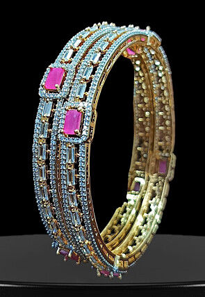 American Diamond Studded Bangle Pair