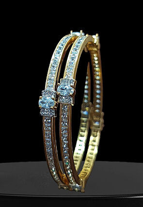 American Diamond Studded Bangle Pair