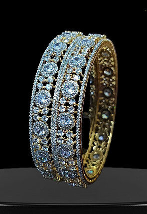 American Diamond Studded Bangle Pair