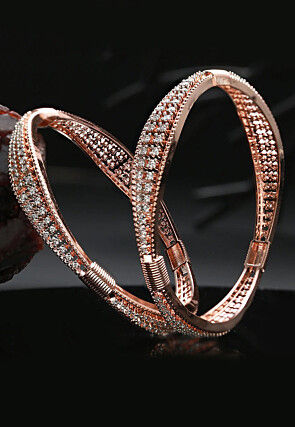American Diamond Studded Bangle Pair