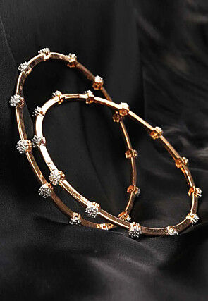 American Diamond Studded Bangle Pair